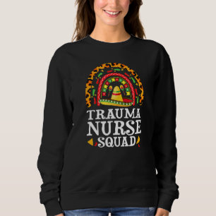 Trauma Nurse Squad Cinco De Mayo Rainbow Leopard N Sweatshirt