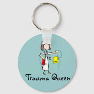 Trauma Nurse "Trauma Queen"  T-Shirts and Gifts Keychain