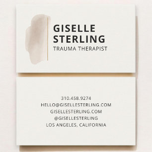 Trauma Therapist Neutral Beige Business Card
