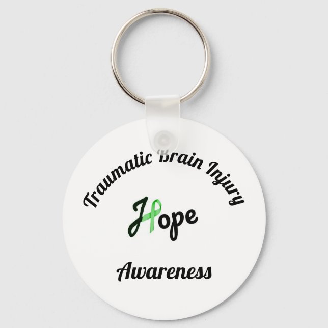 Traumatic Brain Injury Awareness Key Chain (Front)