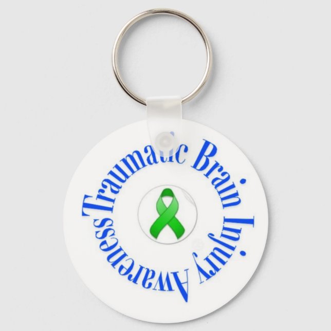 Traumatic Brain Injury Awareness Key Chain (Front)