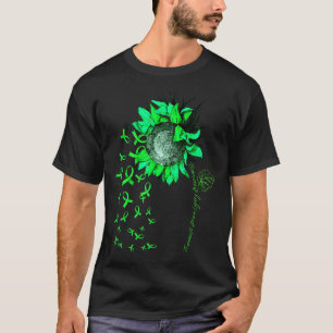 Traumatic Brain Injury Awareness Sunflower Green R T-Shirt