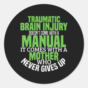 Traumatic Brain Injury Awareness T Shirt TBI Aware Classic Round Sticker