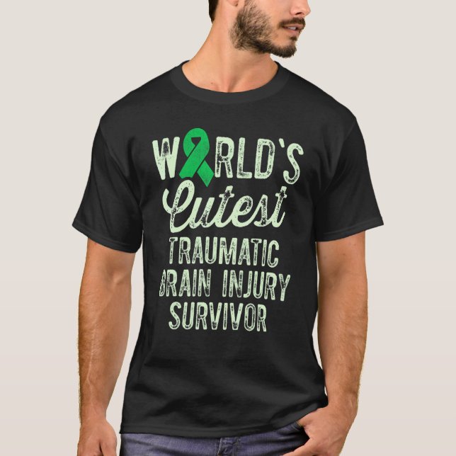 Traumatic Brain Injury Survivor Cutest TBI Warrior T-Shirt (Front)