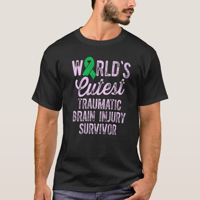 Traumatic Brain Injury Survivor Cutest TBI Warrior T-Shirt (Front)