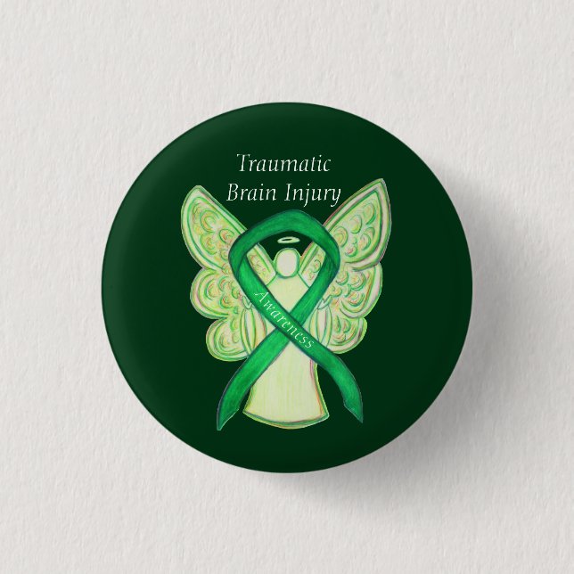 Traumatic Brain Injury (TBI) Awareness Ribbon Pin (Front)
