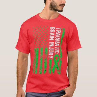 Traumatic Brain Injury TBI Green Ribbon Brain Surg T-Shirt