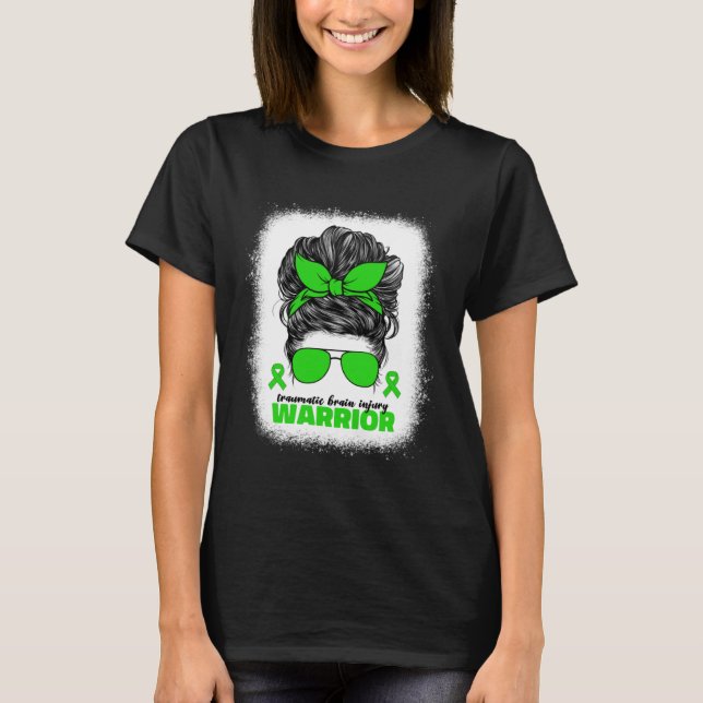 Traumatic Brain Injury Warrior For Women TBI Aware T-Shirt (Front)