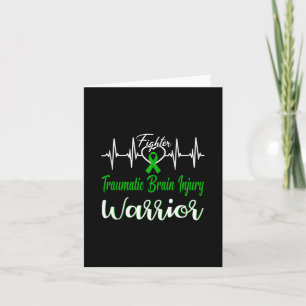 Traumatic Brain Injury Warrior Heartbeat Fight Gre Card