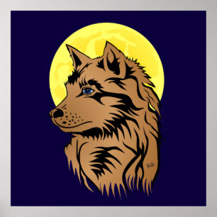 träumender Wolfswelpe Poster