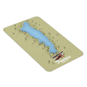 Traunsee Austrian lake map Poster Magnet
