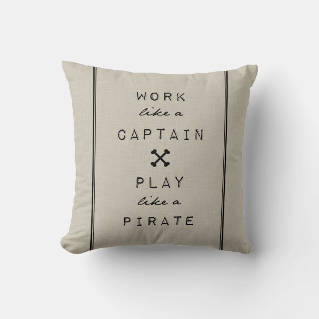 Travail comme un coussin de capitaine Play Like A (Recto)