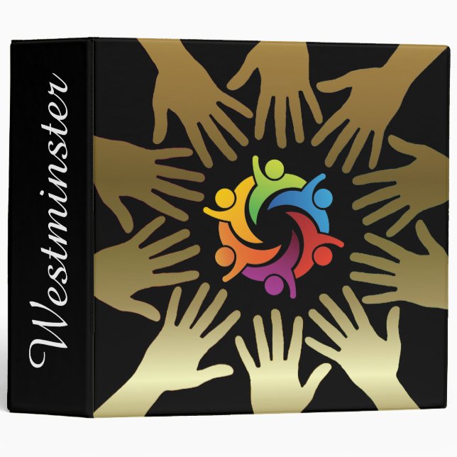 Travail d'équipe - École / Classeur de Carnet d'af (Devant/Côté)