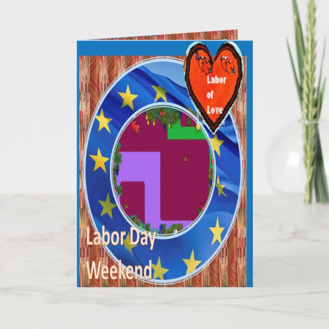 Travail fait avec plaisir sur des cartes de voeux (Devant)