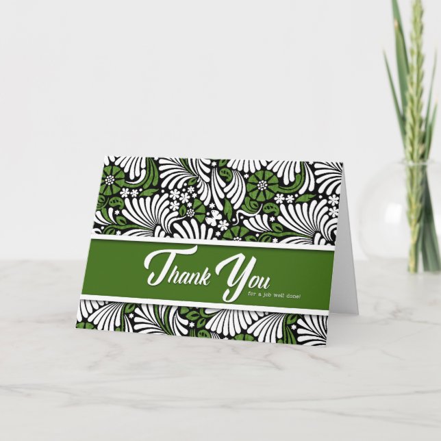 Travail Merci bien fait - Blanc vert et noir (Devant)