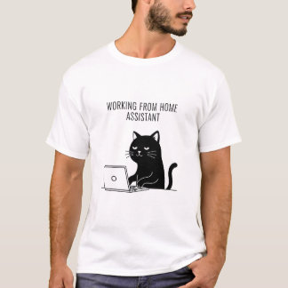 Travailler de Home Assistant - Funny Chat T-Shirt