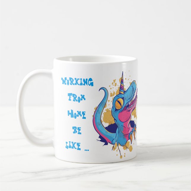 Travailler Drôle De La Mug À Domicile Unicorn Foli (Gauche)