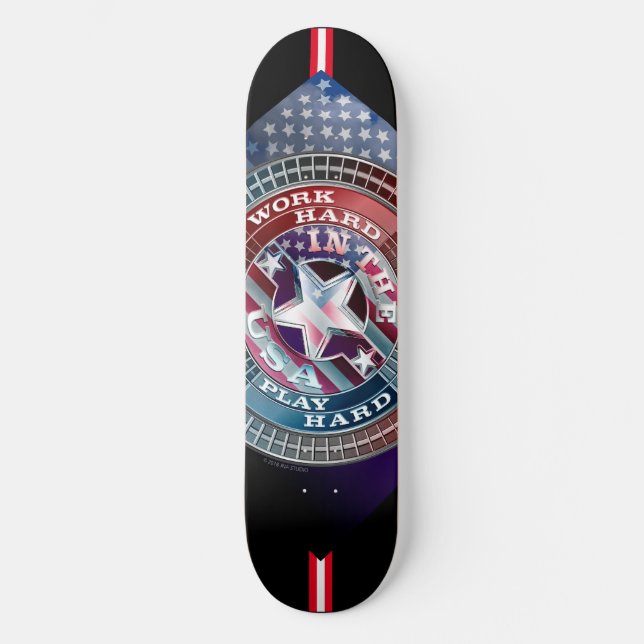 Travailler dur jouer dur dans le skateboard USA (Recto)