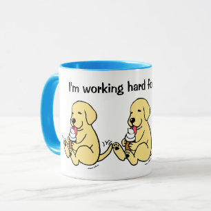 Travailler dur pour mes labos !! Mug des Labradors