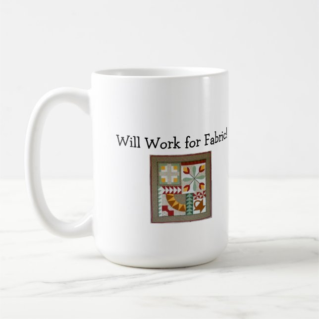 Travaillera pour le tissu ! tasse (Gauche)