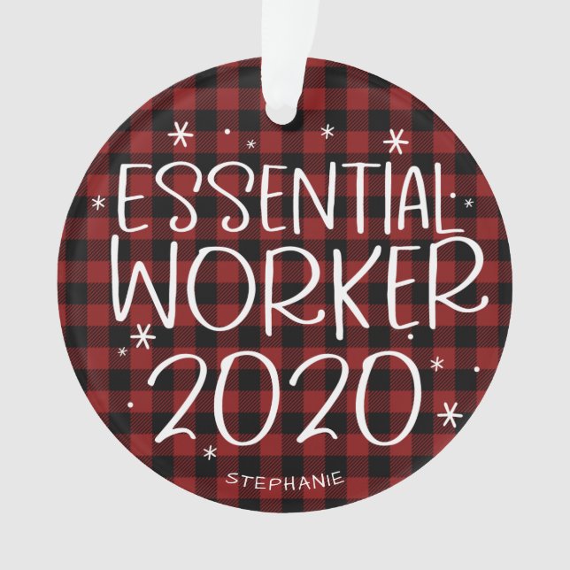 Travailleur essentiel 2020 Noël pandémique de Noël (devant)