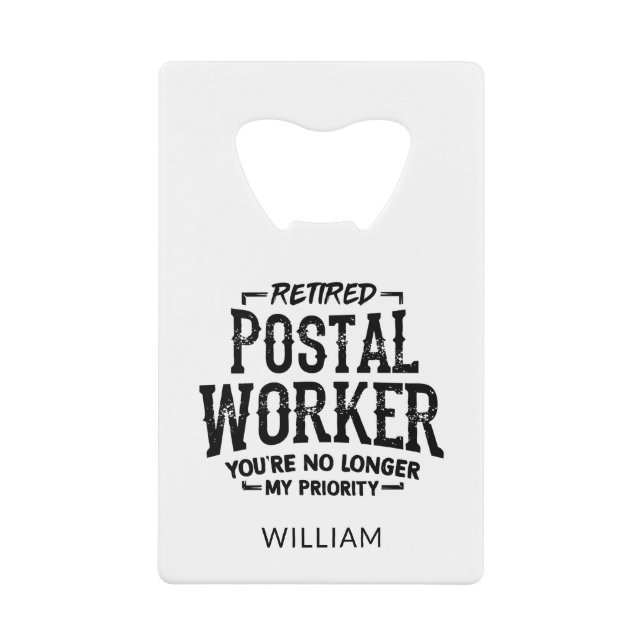 Travailleur postal à la retraite n'a plus de prior (Devant)