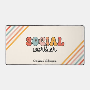 Travailleur social rétro personnalisé