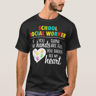 Travailleur social scolaire Mignonne T-shirt cadea
