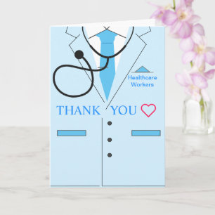 Travailleurs de la santé carte de remerciements