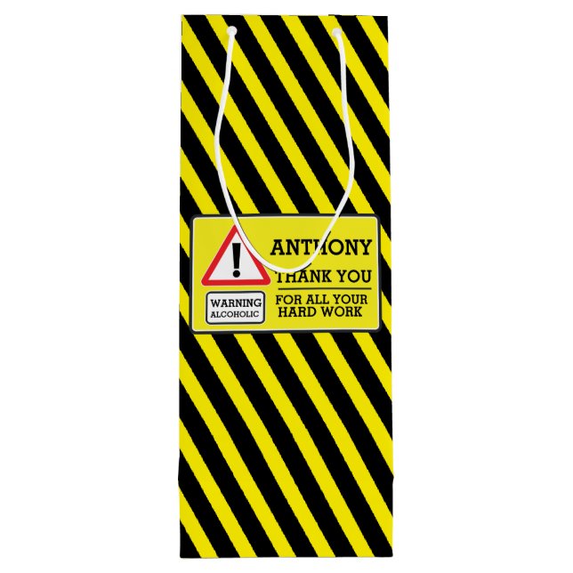 Travailleurs merci chéron signe sac à vin (Dos)