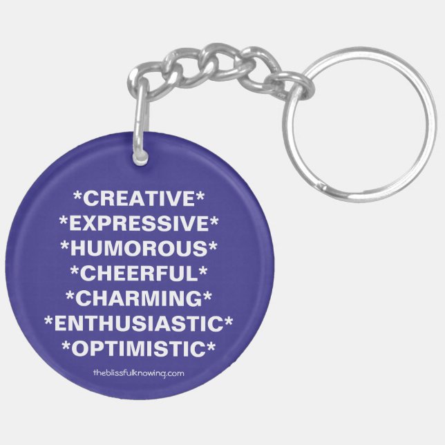 "TRAVAILLEZ VOTRE 3" porte - clé de Numerology (Dos gauche)