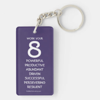 "Travaillez votre 8" porte - clé de Numerology