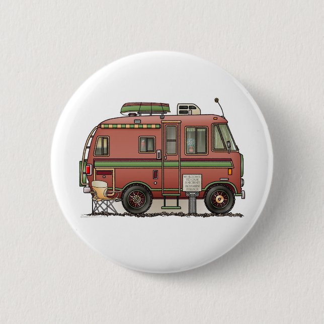 Travco Motor Home Camper RV 2 Inch Round Button (Front)