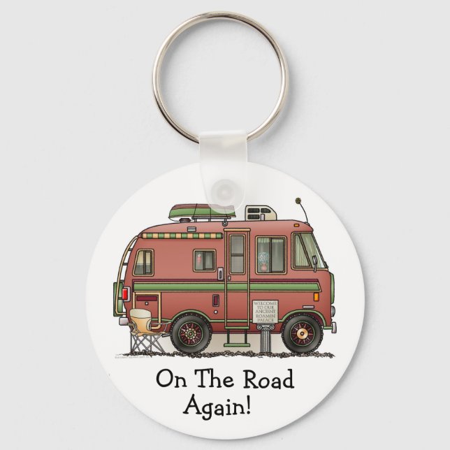 Travco Motor Home Camper RV Keychain (Front)