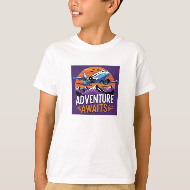 Travel Adventure Await T-Shirt (Devant)