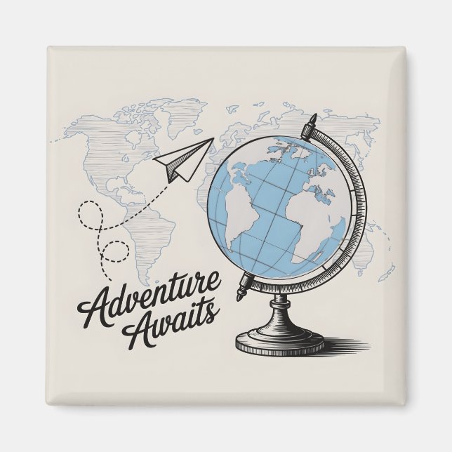Travel Adventure Awaits Magnet (Front)