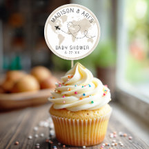 Travel Adventure Baby Shower Sticker