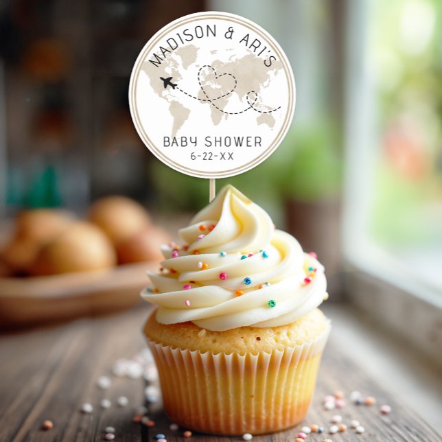 Travel Adventure Baby Shower Sticker (Baby Shower Favor Sticker)