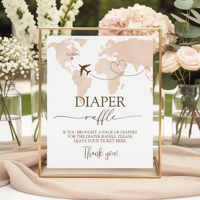 Travel Adventure Diaper Raffle Table Sign 8x10 (Creator Uploaded)