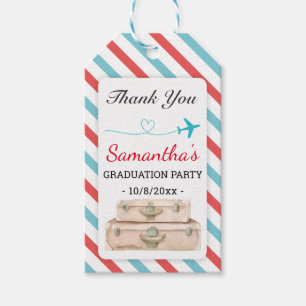 Travel Adventure Graduation Grad Party Favour Gift Tags
