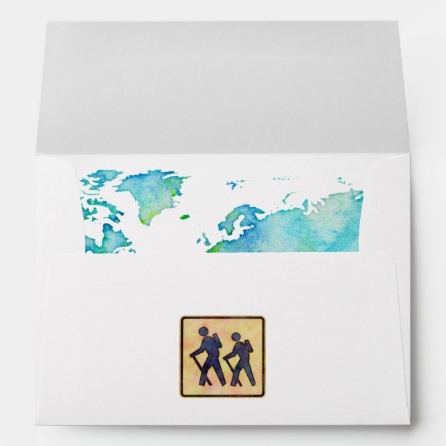 Travel Adventure Hiking Wedding Envelope (Back (Bottom))