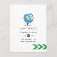 Travel Adventure Passport Wedding Save the Date