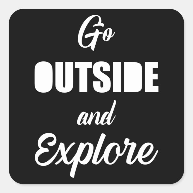 Travel Adventure Quotes Travelling Quote Gift Idea Square Sticker (Front)