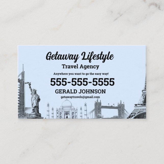 Travel Advisor Business Card (Front)