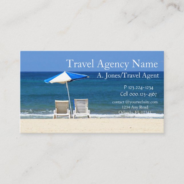 Travel Agency Business Card (Front)