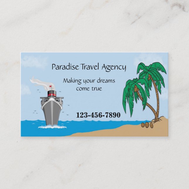 Travel Agency Business Card (Front)