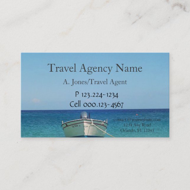Travel Agency Business Card (Front)