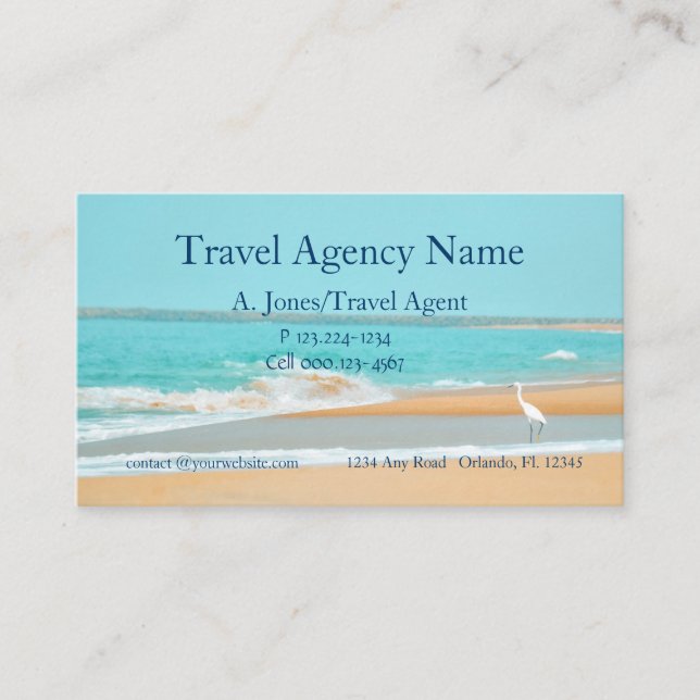 Travel Agency Business Card (Front)