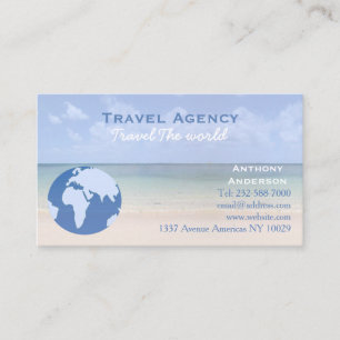 Travel agency business card