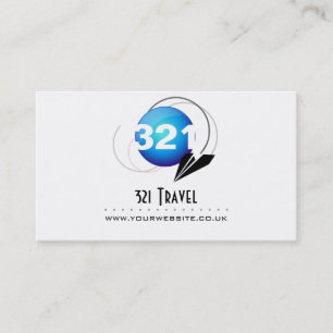 Travel Agency Business Card (Blue logo version)